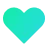 Teal heart icon