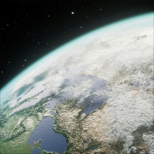 Planet Earth from space.