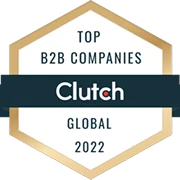Logo of the Clutch Top B2B Companies Global 2022