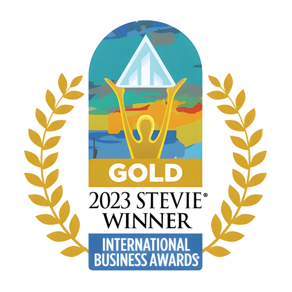 Logo of Gold Stevie Award—Company of the Year, Business & Professional Services