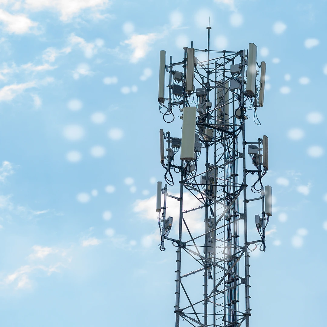 Communication tower providing wireless connectivity