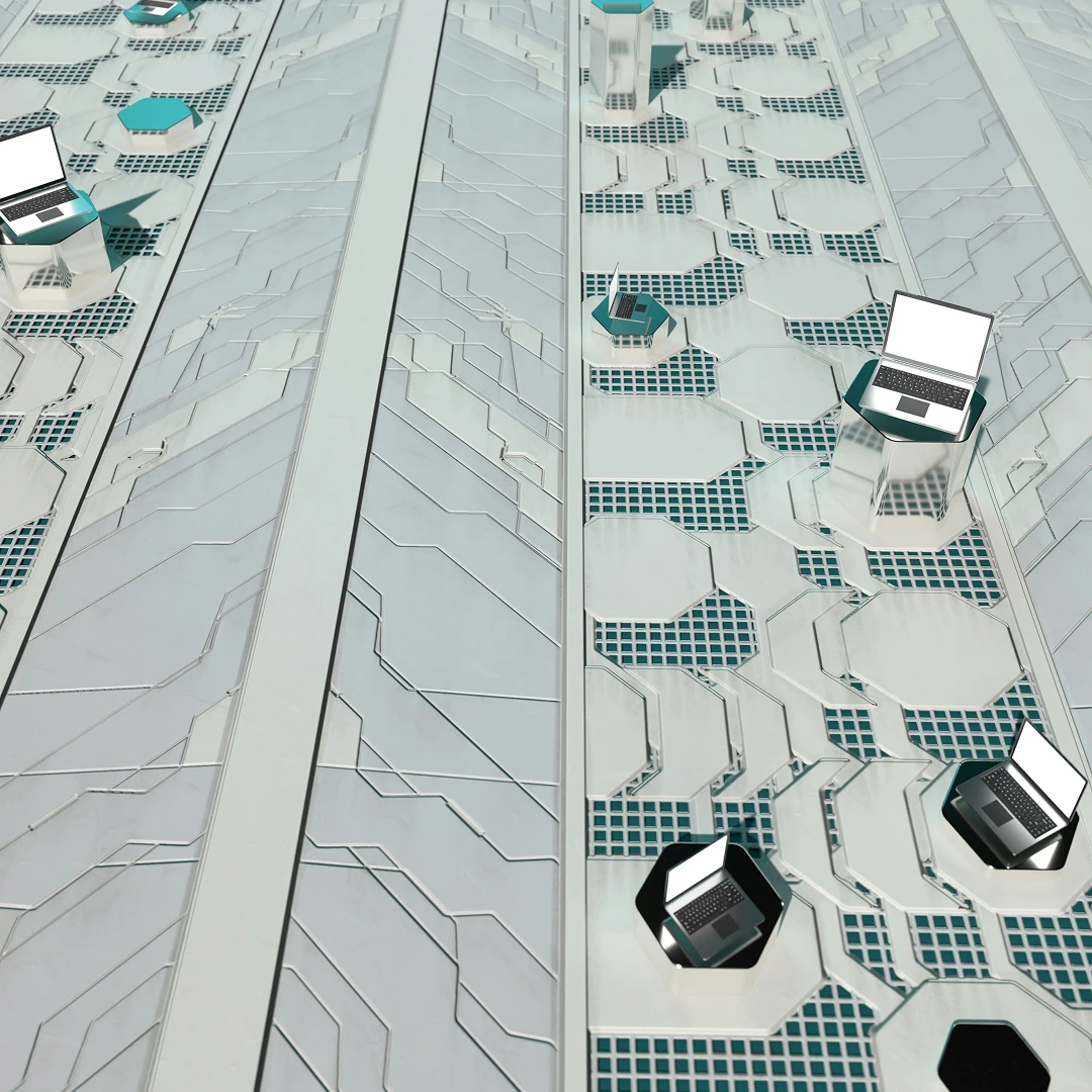 Abstract image of a computer electronic circuit board