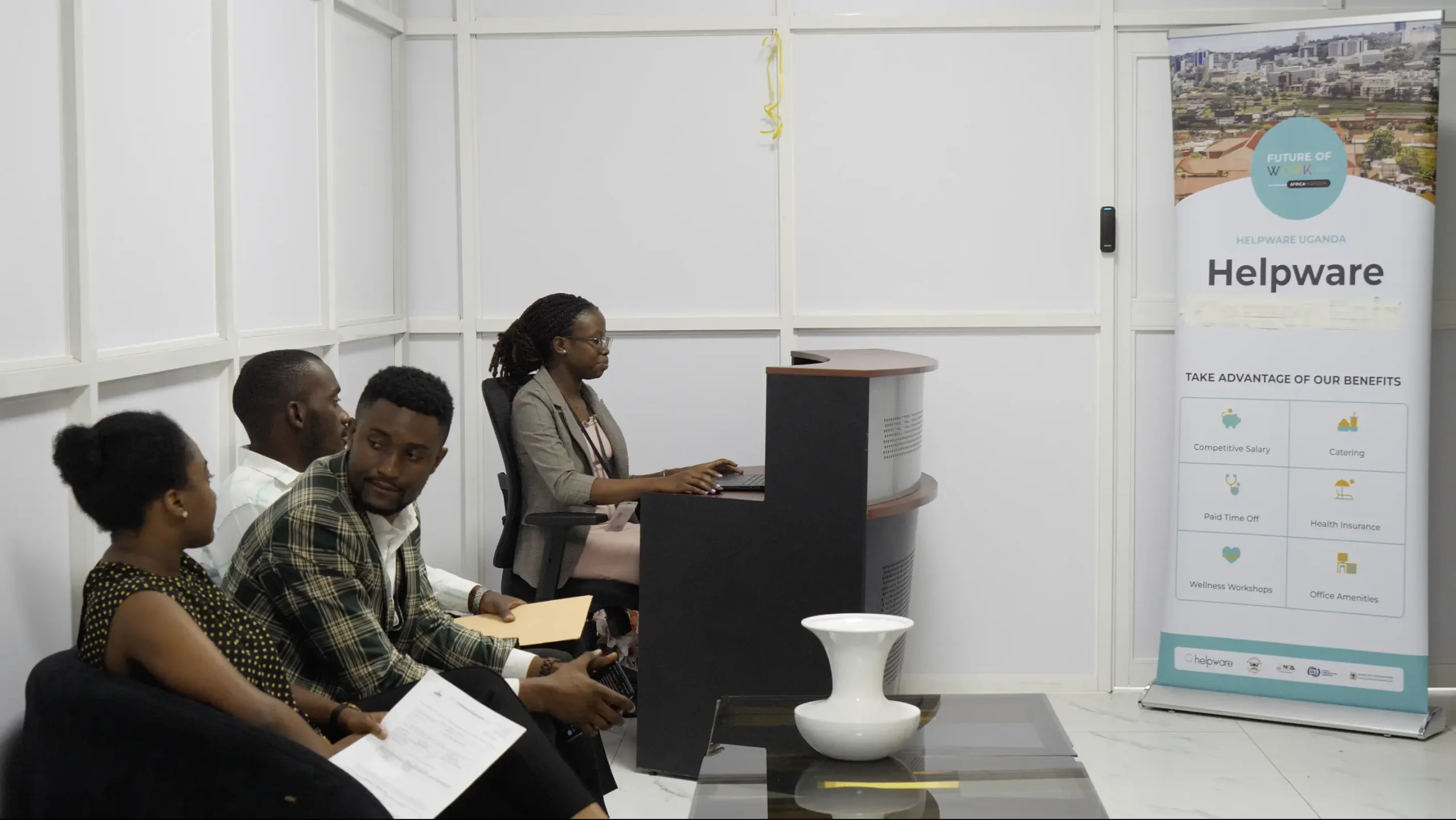 Helpware Uganda office reception area