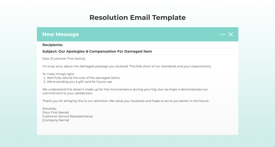 Resolution emails