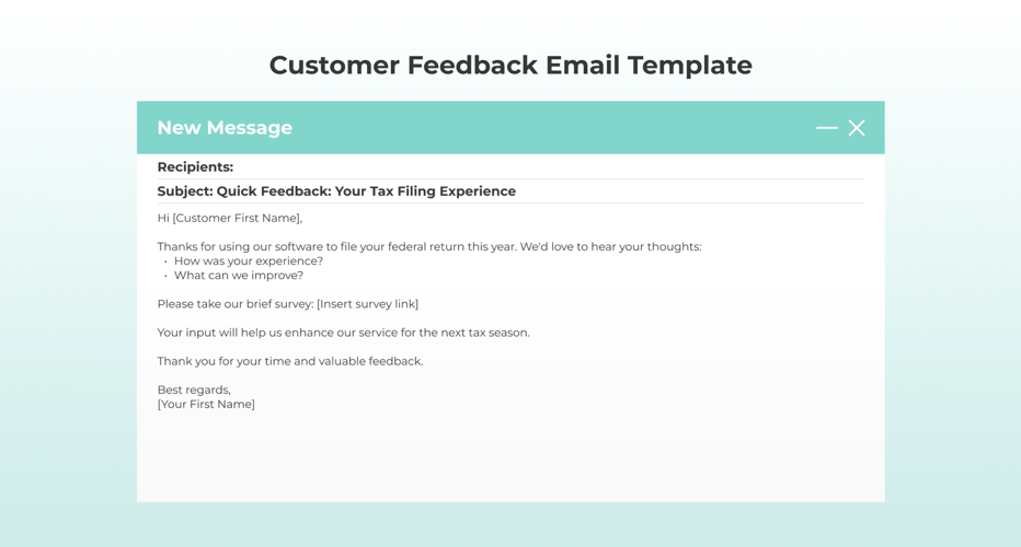 Customer feedback emails