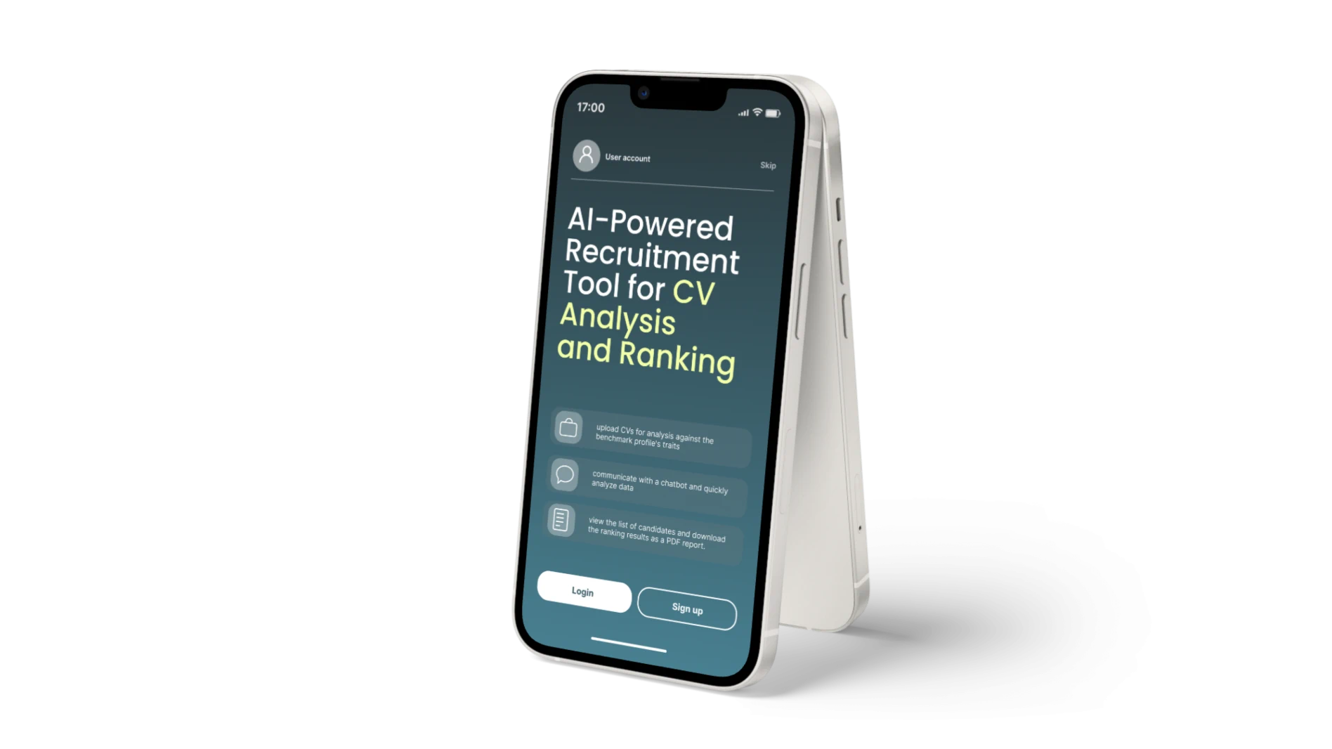 AI-powered recruitment tool for CV analysis and ranking