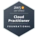 AWS-certified cloud practitioner badge