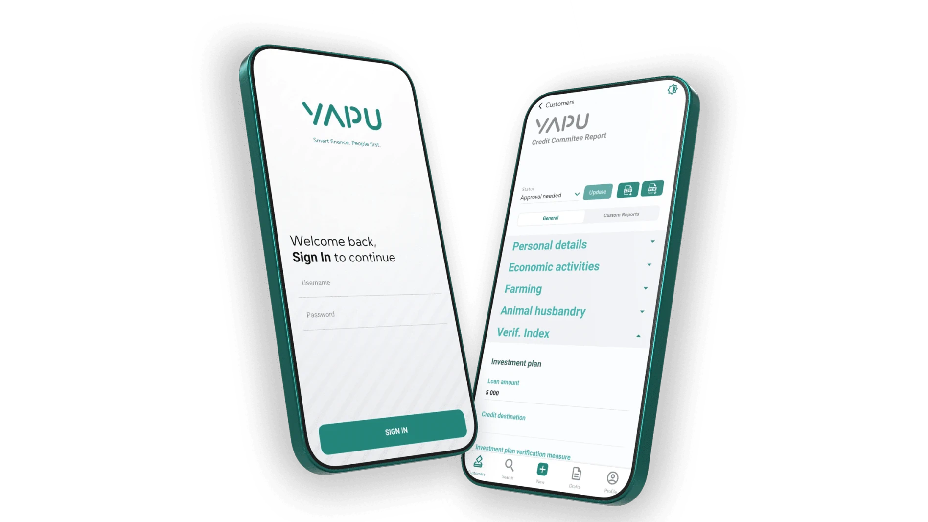 yapu mobile app interface
