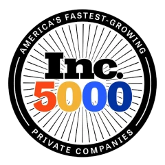 America's fasttest growing private comapnies (Inc. 5000) badge