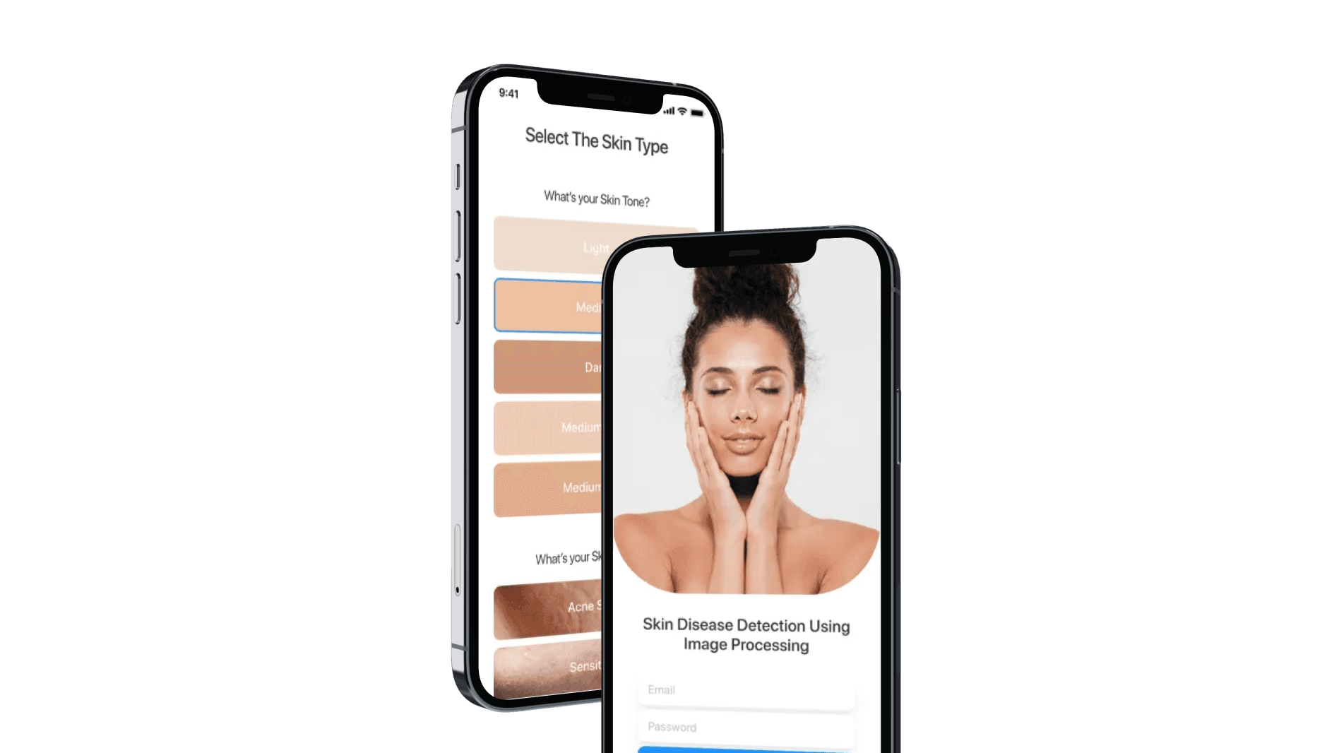 AI-powered image recognition app's interface and functionality demonstration on iphones