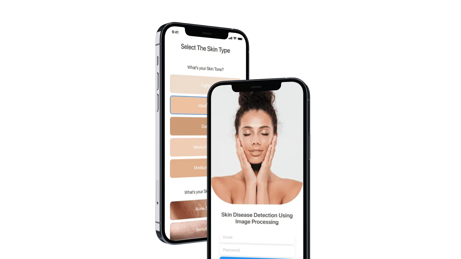AI-powered image recognition app's interface and functionality demonstration on iphones