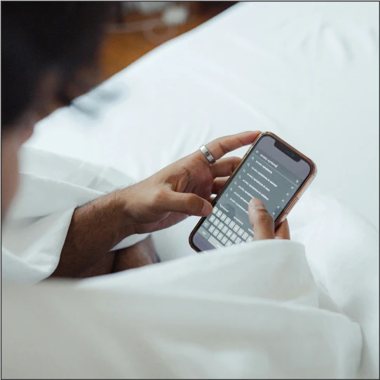 a person using a mobile app