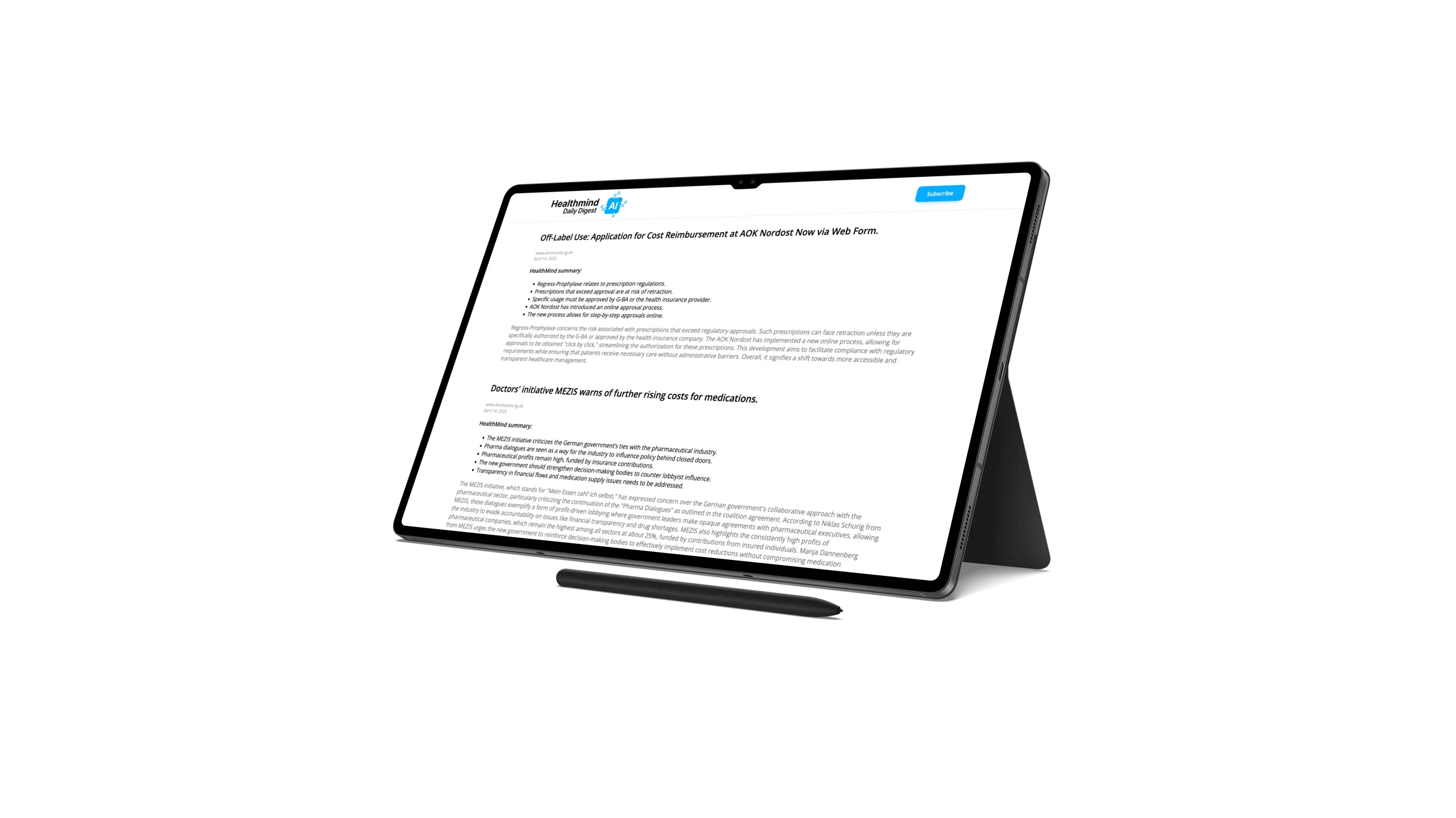 AI-powered market intelligence tool for the pharmaceutical segment