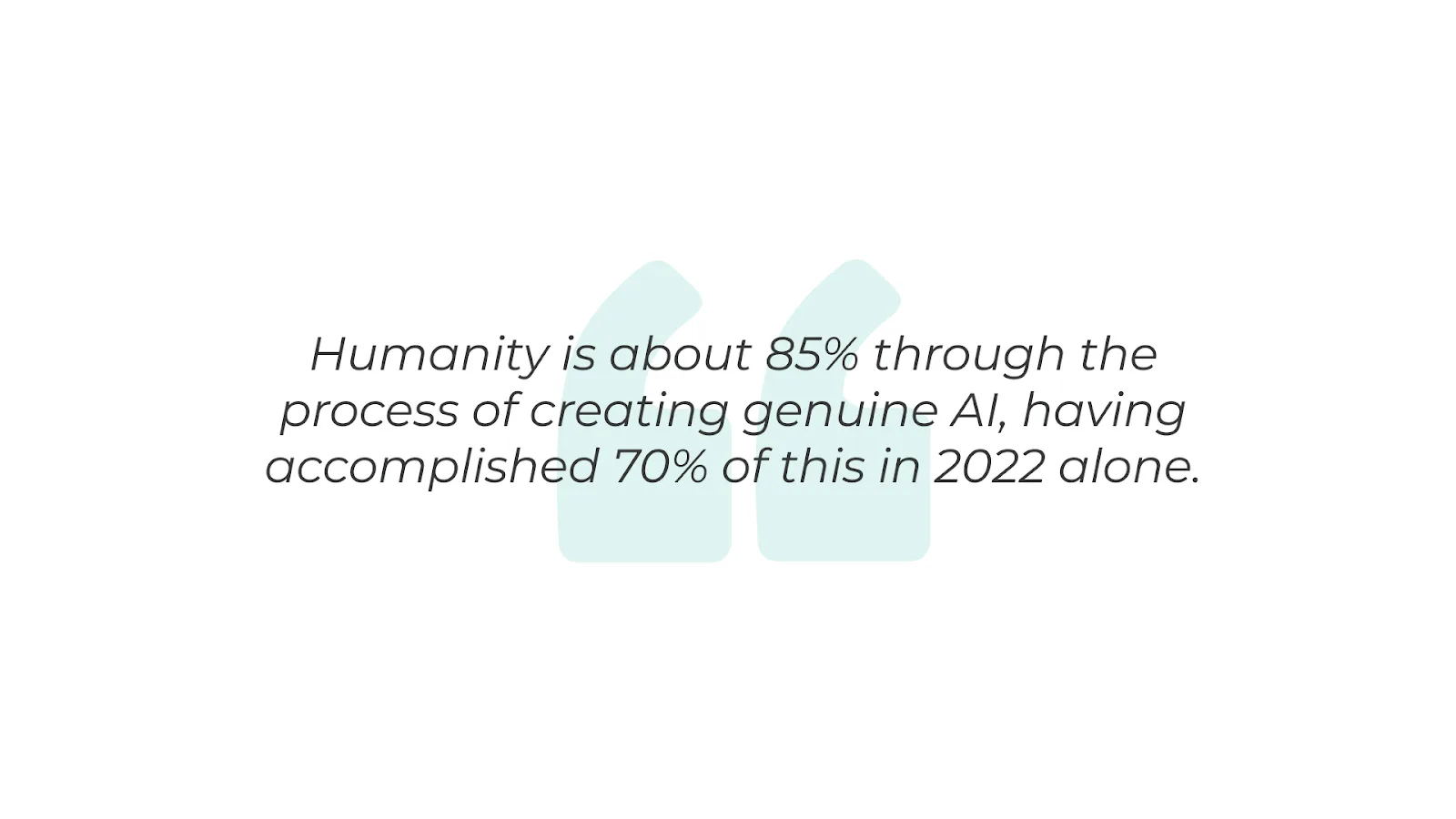 Quote about AI progress