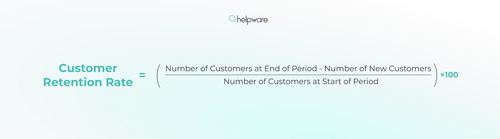 Formula for Customer Retention Rate (CRR)