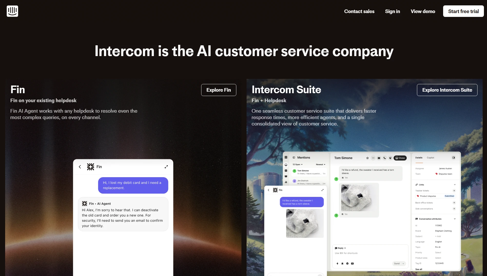 Intercom website