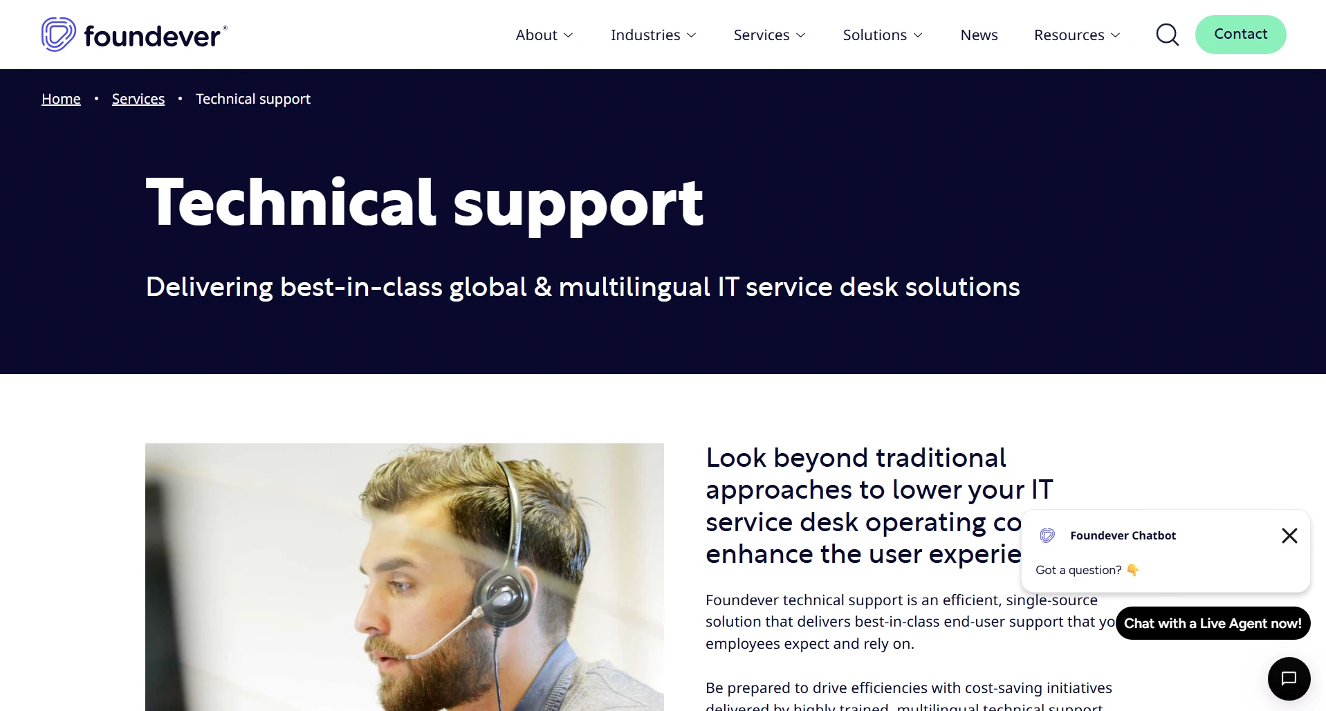 foundever company tech support